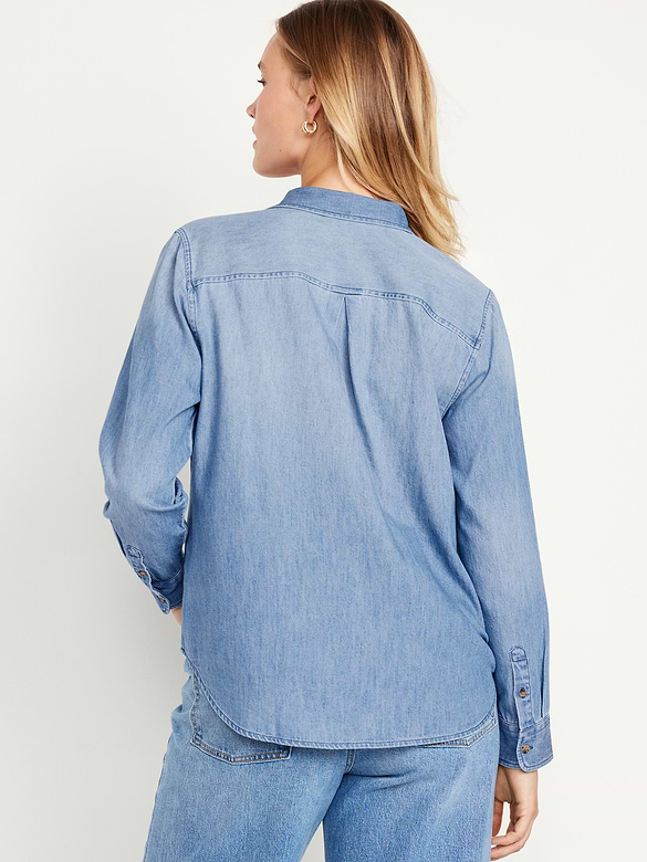 Classic Button-Down Jean Shirt