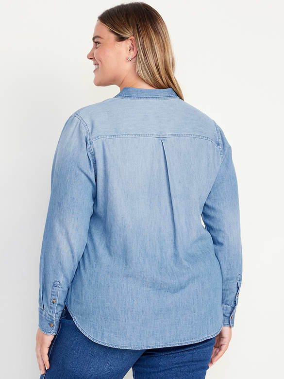 Classic Button-Down Jean Shirt