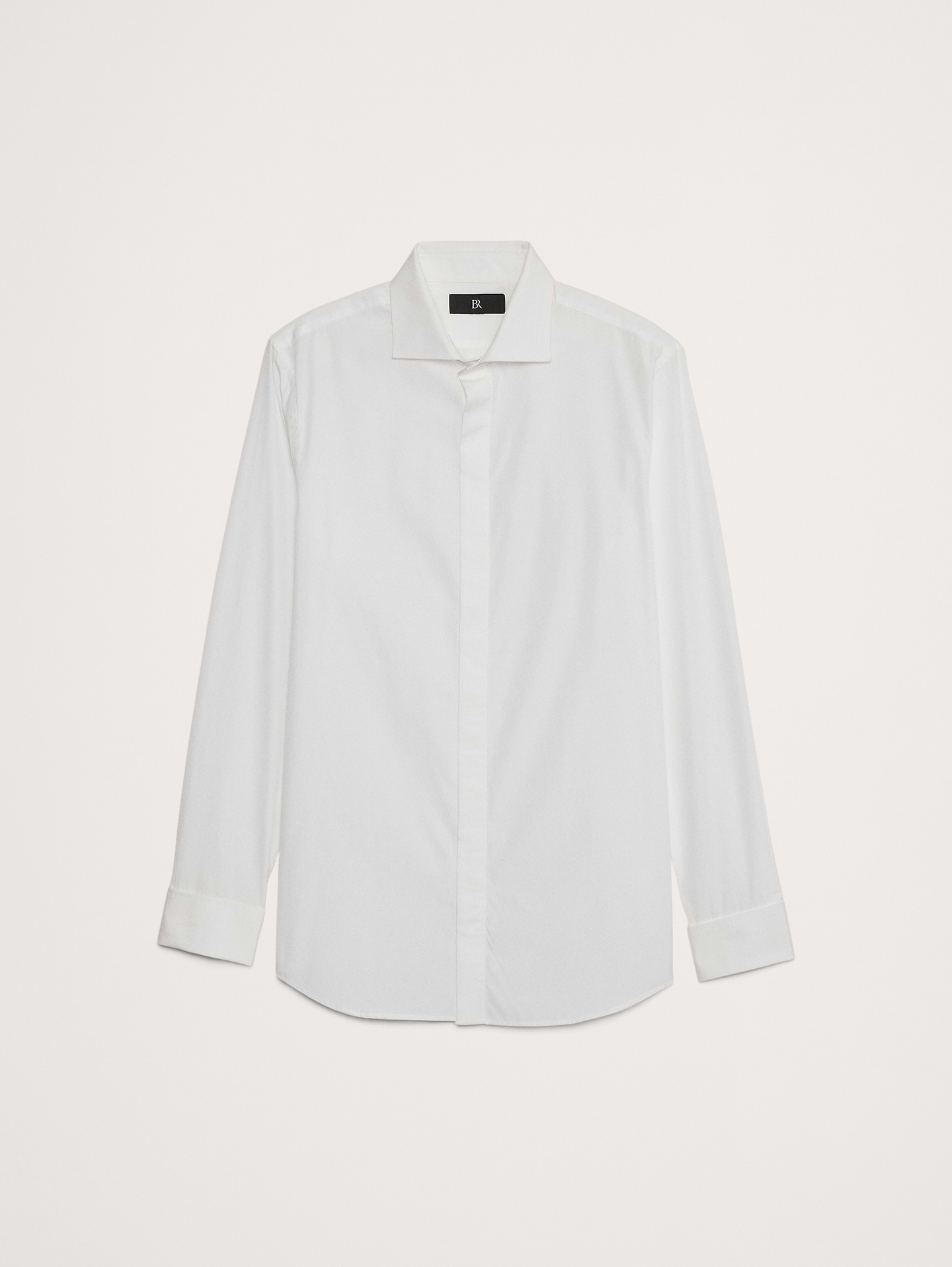 Image number 5 showing, Slim-Fit Cotton Poplin Tuxedo Shirt with Cutaway Collar