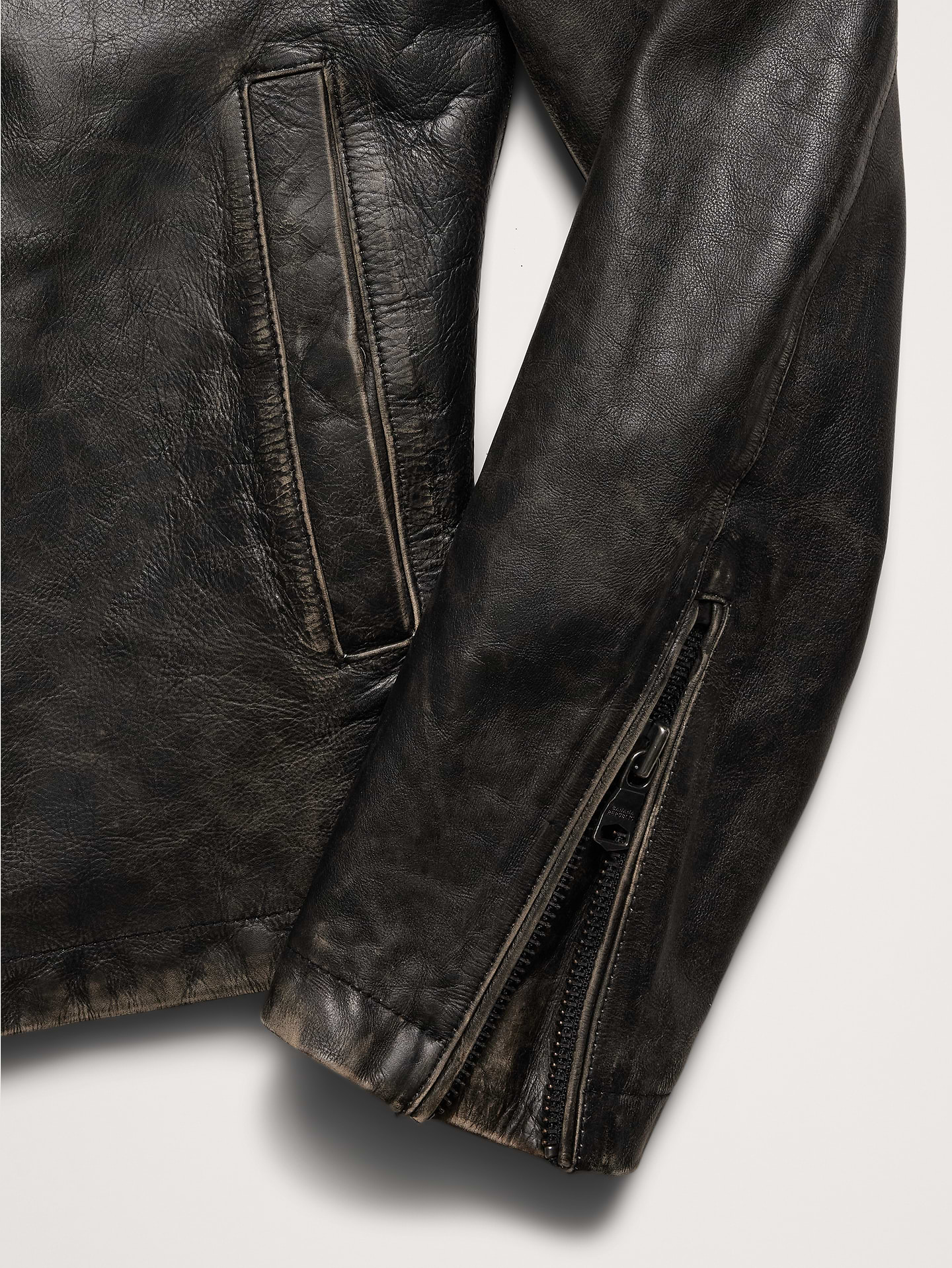 Image number 6 showing, Leather Biker Jacket
