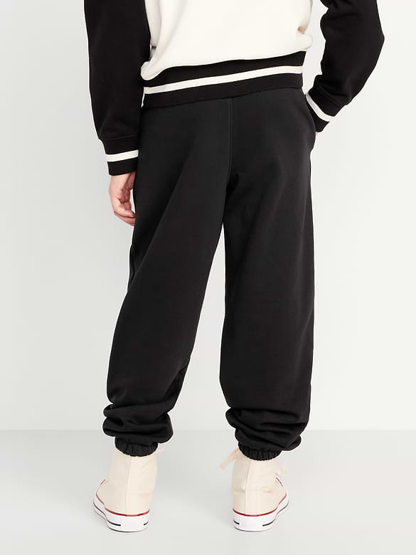 Pantalon de jogging coupe généreuse en coton ouaté pour garçon