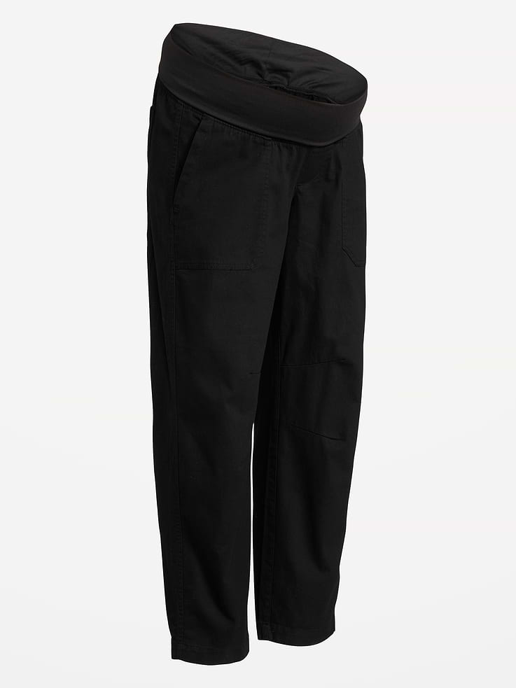 Image 4 of 5, Maternity Rollover Waist Pulla Utility Pants