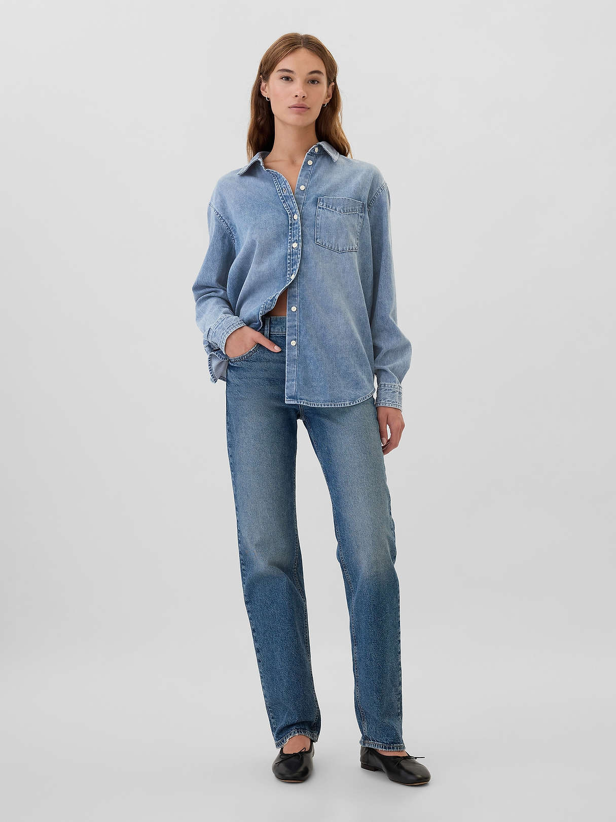Denim Big Shirt | Gap Factory