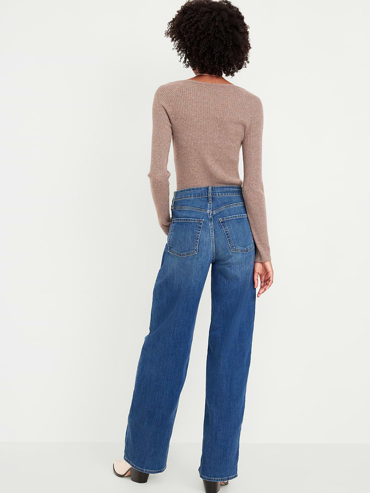 Image number 3 showing, High-Waisted Wow Wide-Leg Jeans