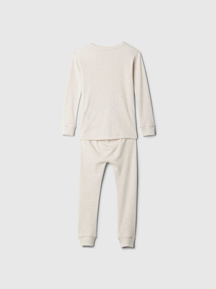 Image number 2 showing, Baby & Toddler Organic Brushed Cotton Henley PJ Set