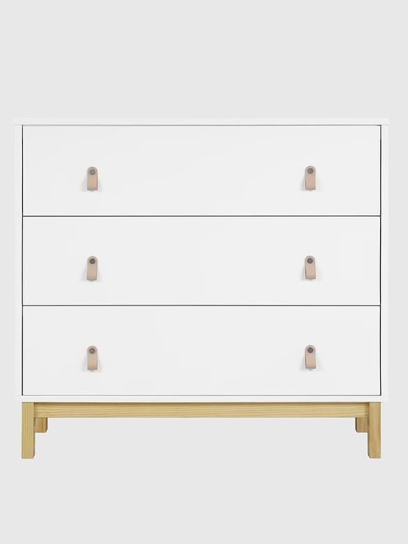 babyGap Legacy 3 Drawer Dresser with Leather Pulls and Interlocking Drawers