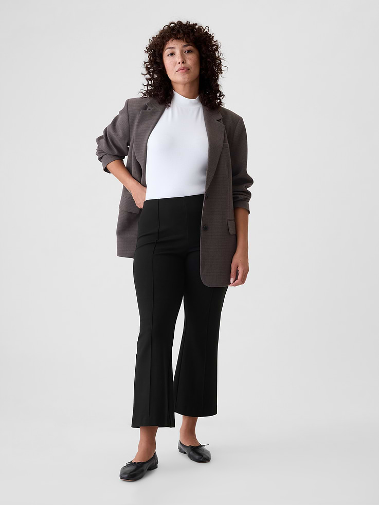 Image number 5 showing, High Rise Double Knit Crop Kick Pants