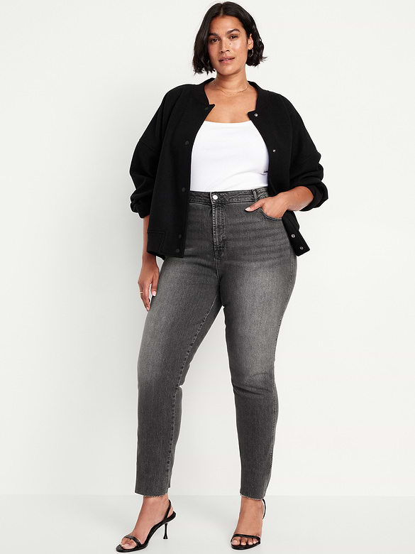 High-Waisted Vintage Slim Jeans