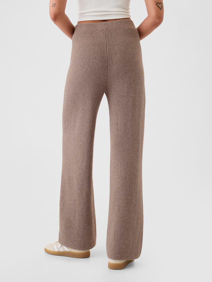 Image number 4 showing, CashSoft Shaker-Stitch Sweater Pants