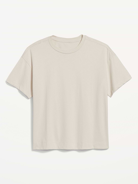 T-shirt ras du cou rétro pour femme