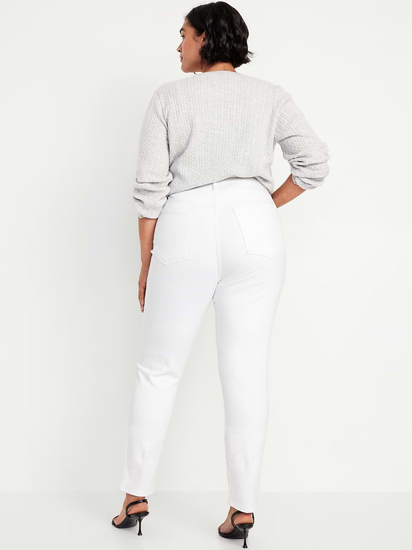 High-Waisted Vintage Slim Jeans
