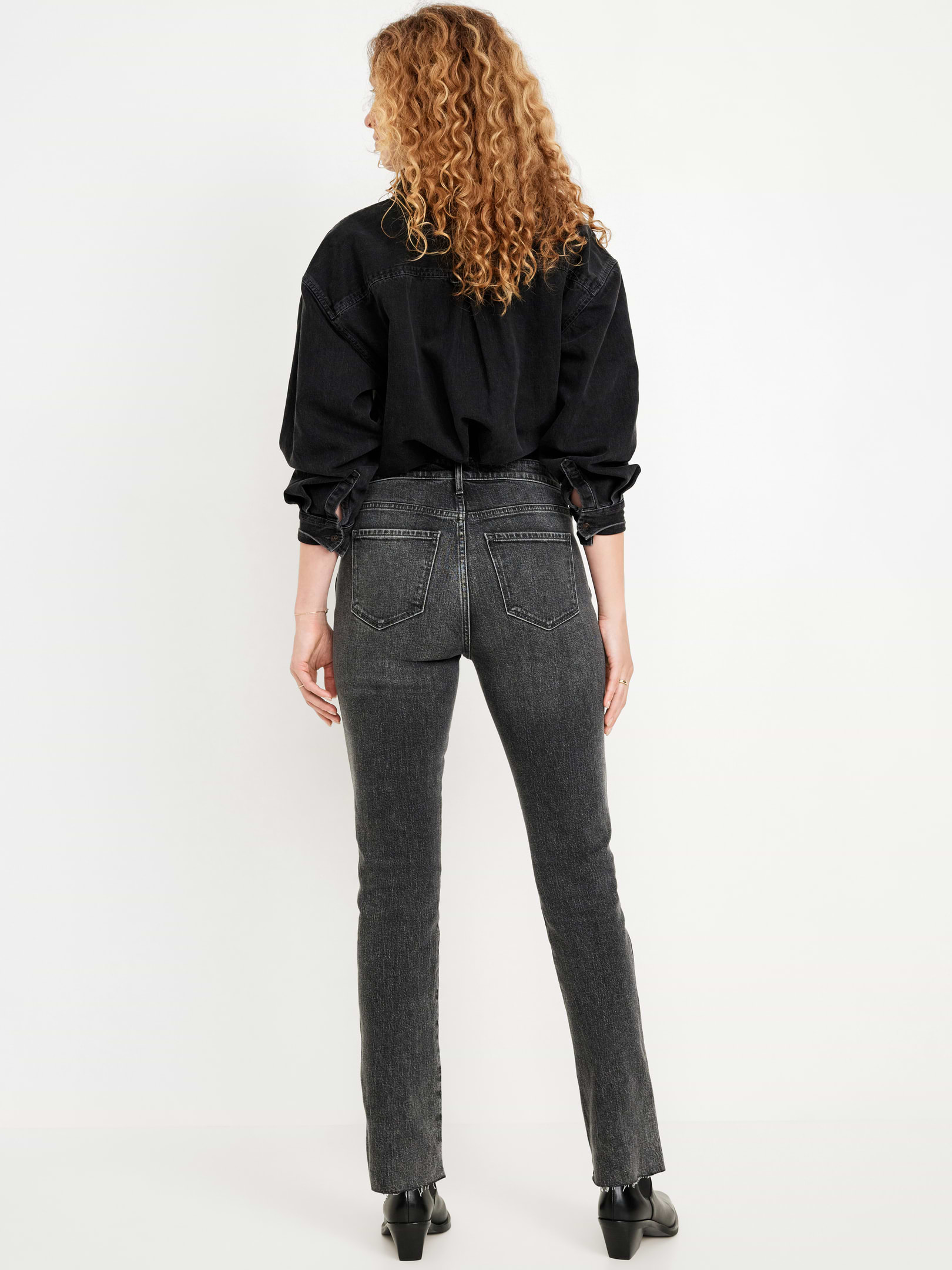 L'image numéro 3 présente Jean étroit vintage à taille haute
