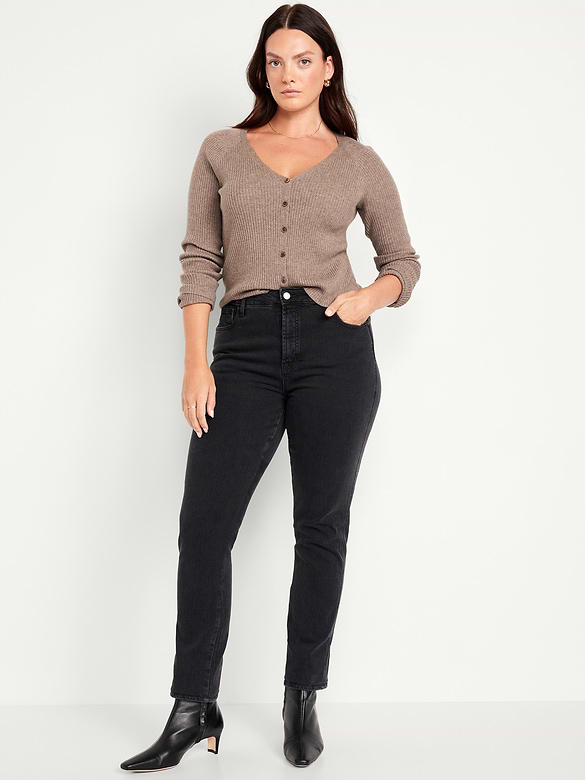 High-Waisted Vintage Slim Jeans