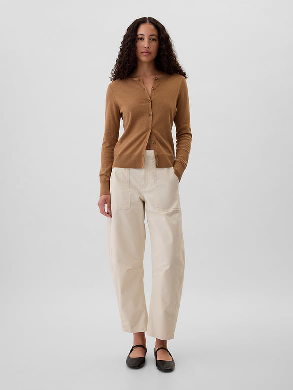 High Rise Barrel Khakis