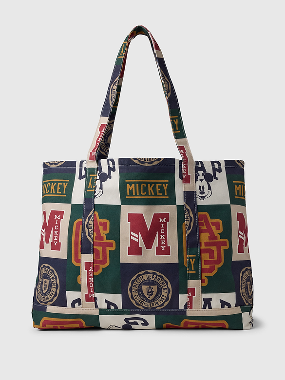 Gap × Disney Varsity Patchwork Logo Tote Bag