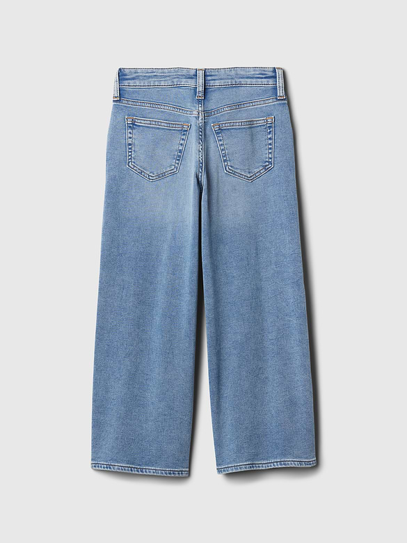 Kids High Rise Wide-Leg Ankle Sweatpant Jeans