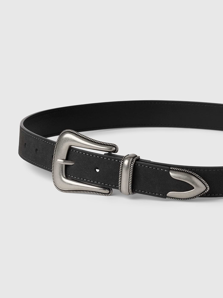 Image 2 of 3, Vegan-Leather Western Belt
