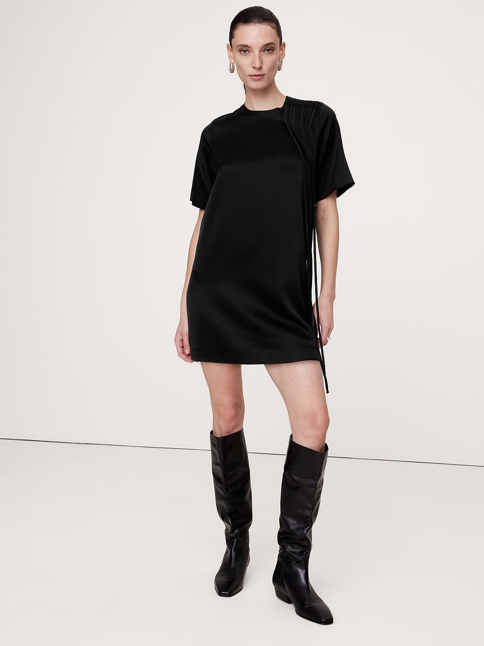 navy bodycon dress with sleeves Long-Sleeve Ruched Jersey Formal Sheer Lace – PromGirl Bride Dresses J Kara architect_files:AutoCAD 尺寸:M Style it with black