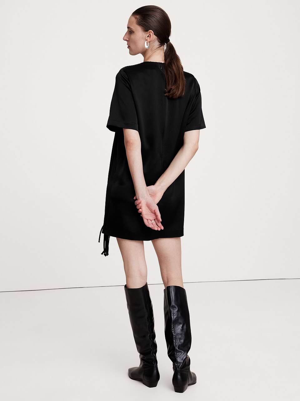banana republic black fringe dress Satin Shift Boho dress Chambeliss - Derbies - Women's Wide US Size:12W in body suit