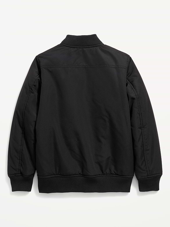 Zip-Front Bomber Jacket for Boys