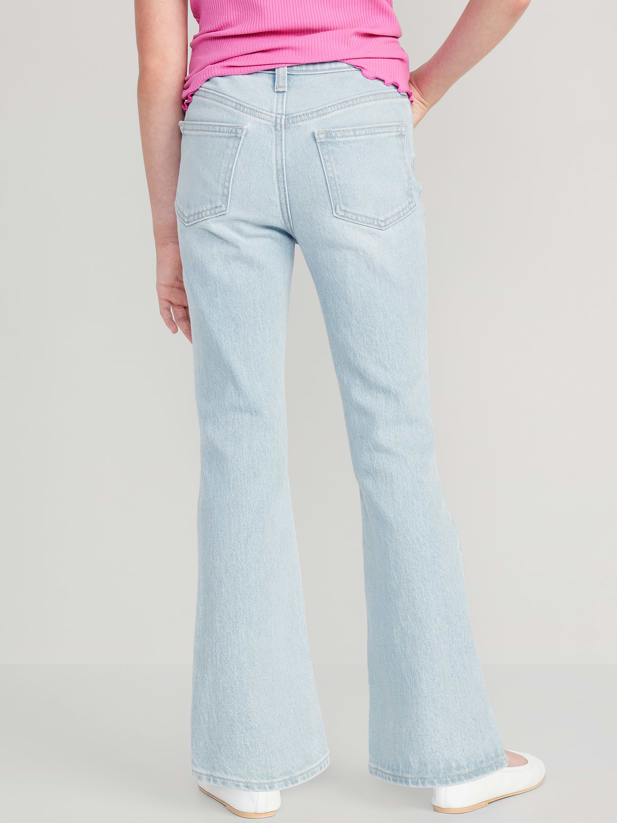 Image number 2 showing, High-Waisted Built-In Tough Ripped Flare Jeans for Girls