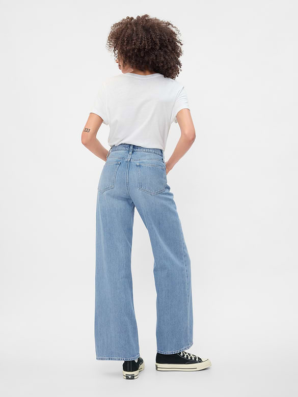 High Rise SuperSoft Wide-Leg Jeans
