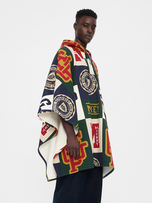 Gap × Disney Patchwork Logo Sweatshirt Poncho