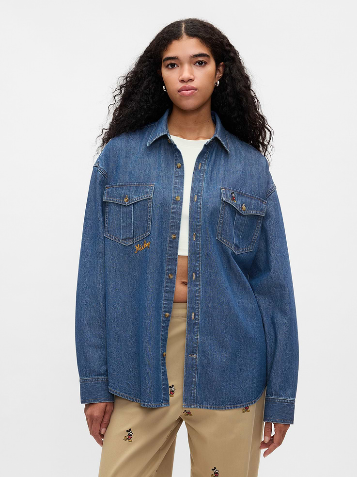 Image number 4 showing, Gap × Disney Denim Western Shirt