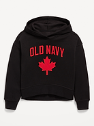 L'image numéro 1 présente Chandail à capuchon vintage surdimensionné à logo Canada imprimé pour Fille