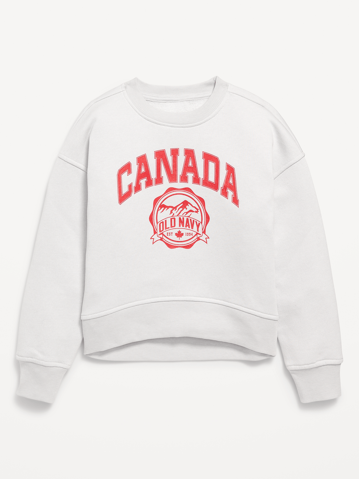L'image numéro 1 présente Chandail en coton ouaté vintage surdimensionné à logo Canada imprimé pour Fille
