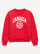 Image number 1 showing, Vintage Oversized Canada Logo-Graphic Sweatshirt for Girls