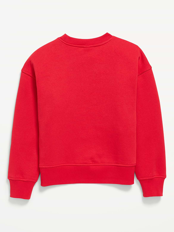 Vintage Oversized Canada Logo-Graphic Sweatshirt for Girls