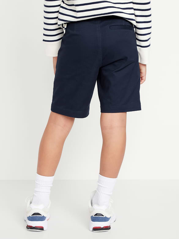 Short d’uniforme scolaire en sergé à Extensibilité intégrée pour Garçon (tombe au genou)