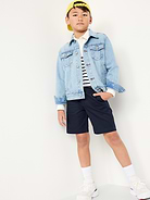 Image number 4 showing, Twill School Uniform Shorts for Boys (At Knee)