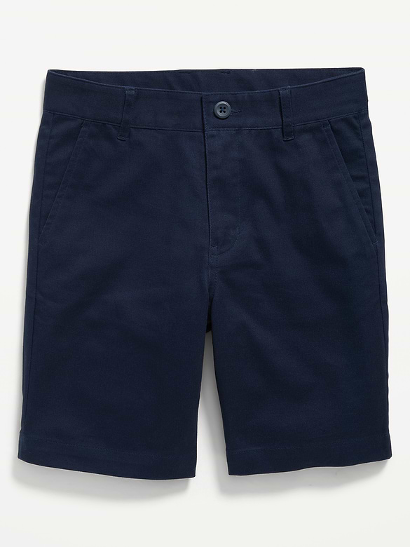 Short d’uniforme scolaire en sergé à Extensibilité intégrée pour Garçon (tombe au genou)