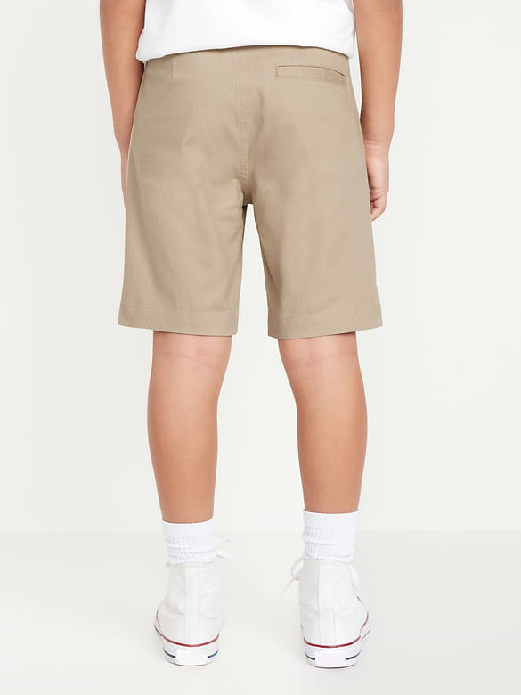 Short d’uniforme scolaire en sergé à Extensibilité intégrée pour Garçon (tombe au genou)