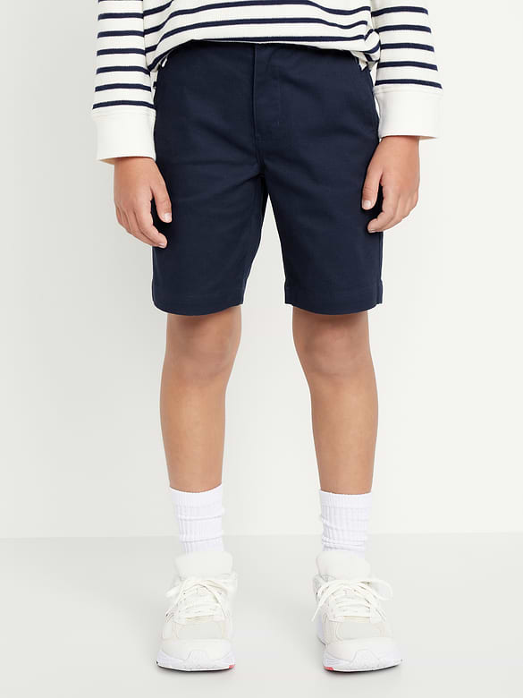 Short d’uniforme scolaire en sergé à Extensibilité intégrée pour Garçon (tombe au genou)