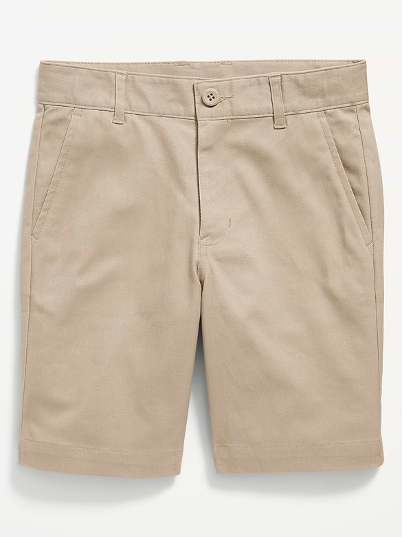 Short d’uniforme scolaire en sergé à Extensibilité intégrée pour Garçon (tombe au genou)
