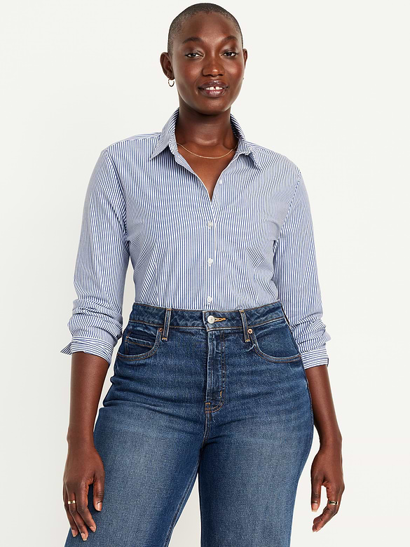 Slim Button-Down Striped Shirt