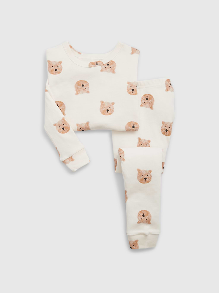 Image number 1 showing, Baby & Toddler Organic Brushed Cotton PJ Set