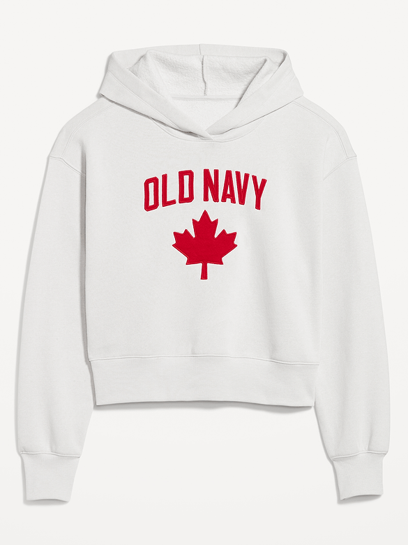 Oversized Canada Logo-Graphic Hoodie