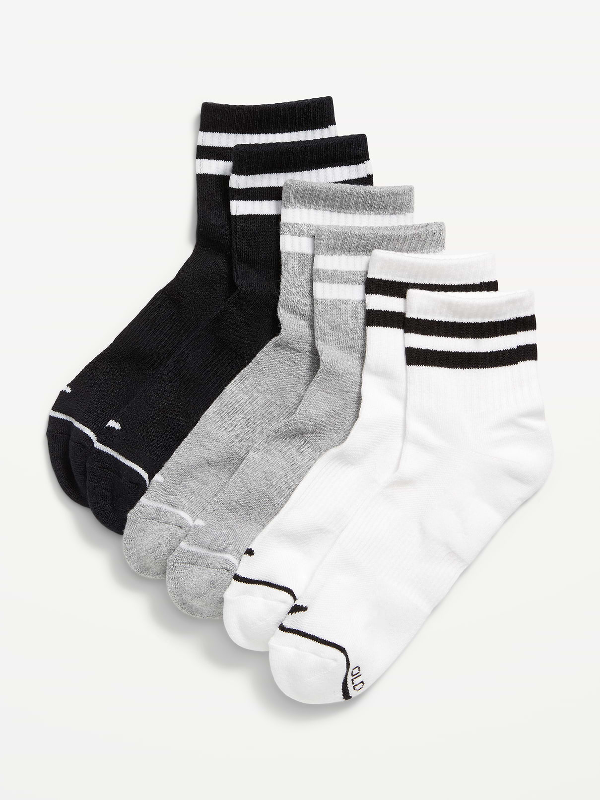 Image number 1 showing, Athletic Quarter Crew Sock 3-Pack for Women