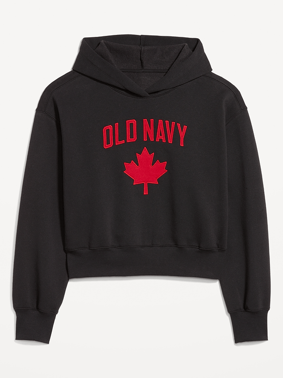 Oversized Canada Logo-Graphic Hoodie