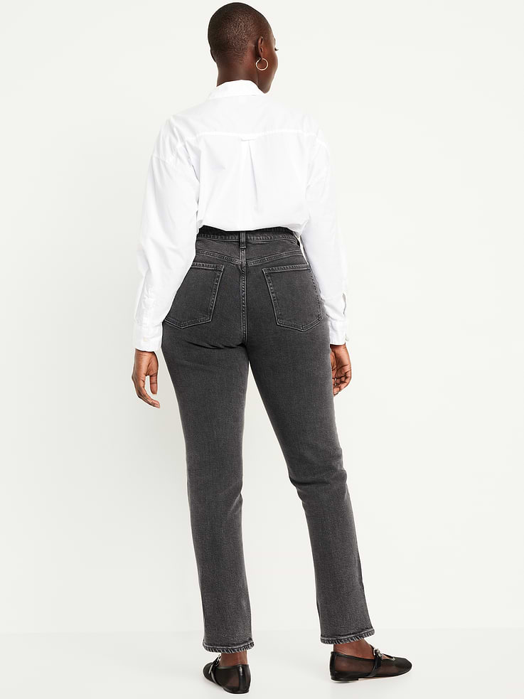 Image 6 of 10, Curvy High-Waisted OG Straight Ankle Jeans