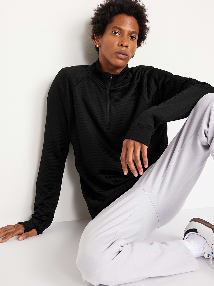 Image 3 of 5, Go-Dry Cool Waffle Quarter Zip