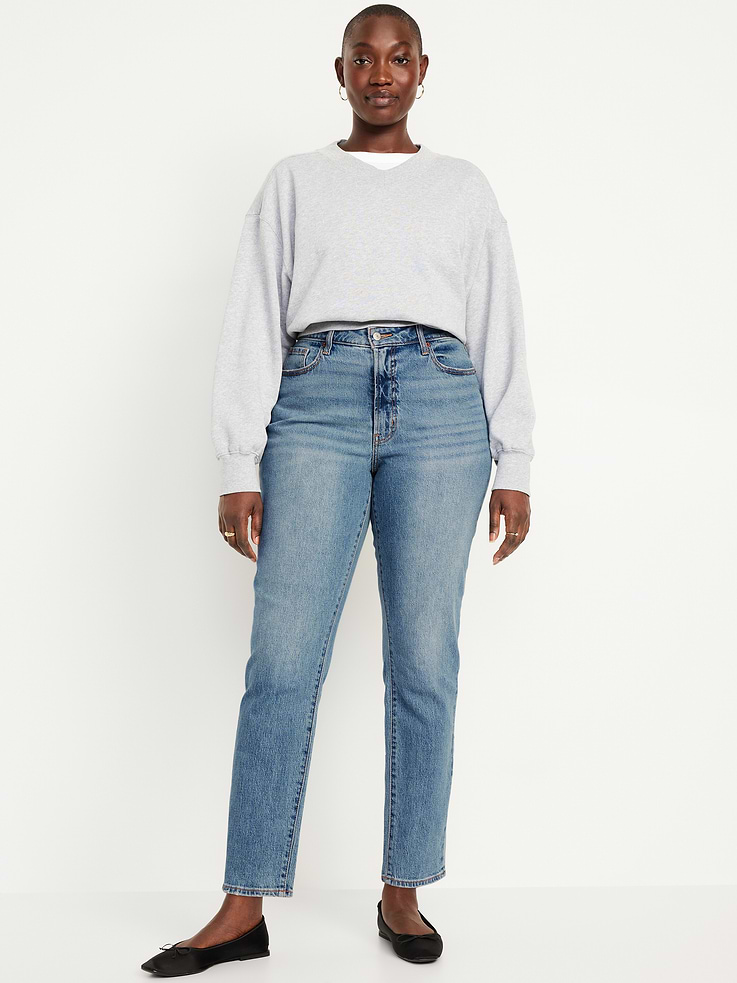 L'image numéro 5 présente Jean OG profilé droit à taille haute longueur cheville