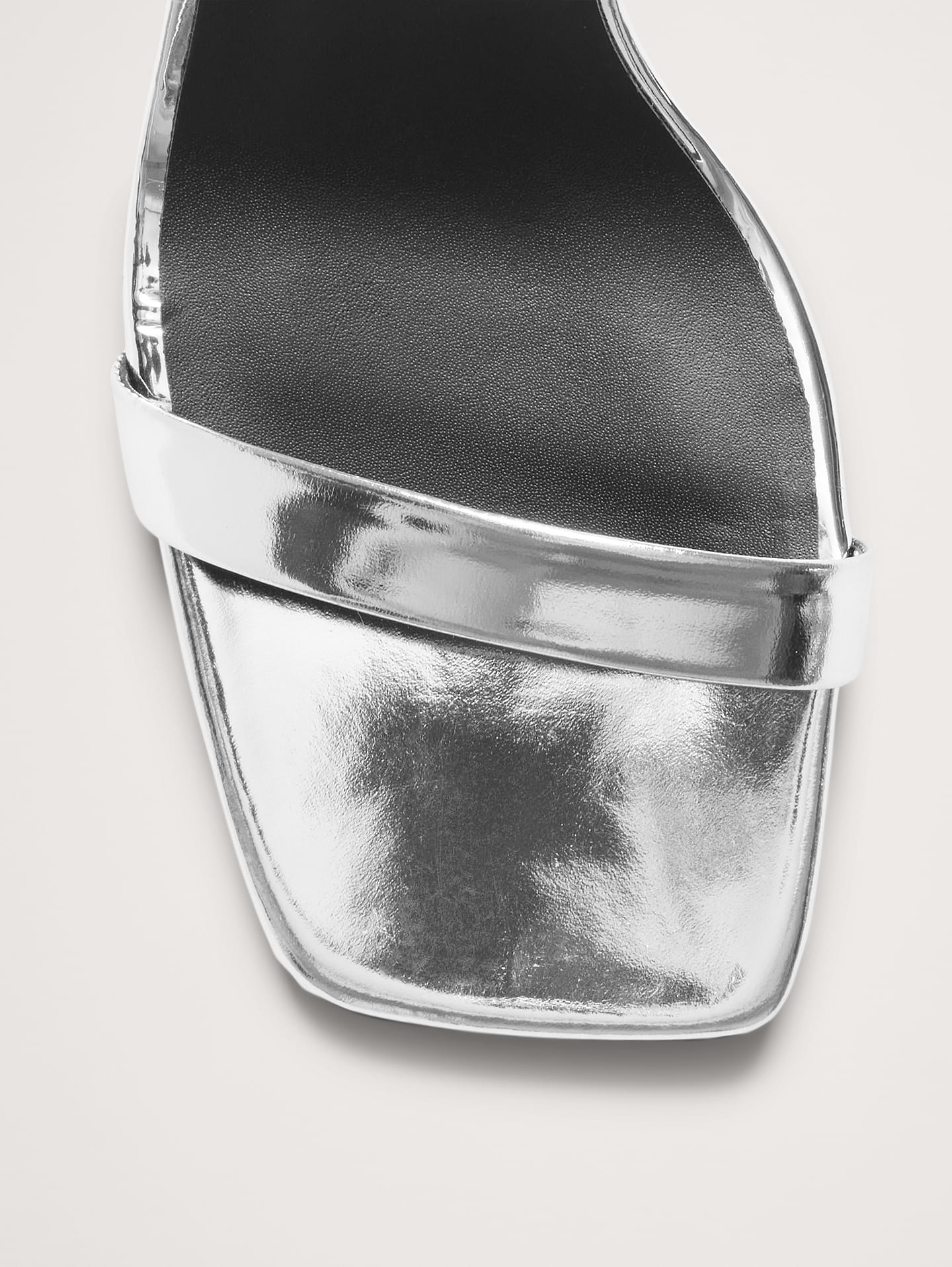 Image number 5 showing, Italian Metallic-Leather Block-Heel Sandal
