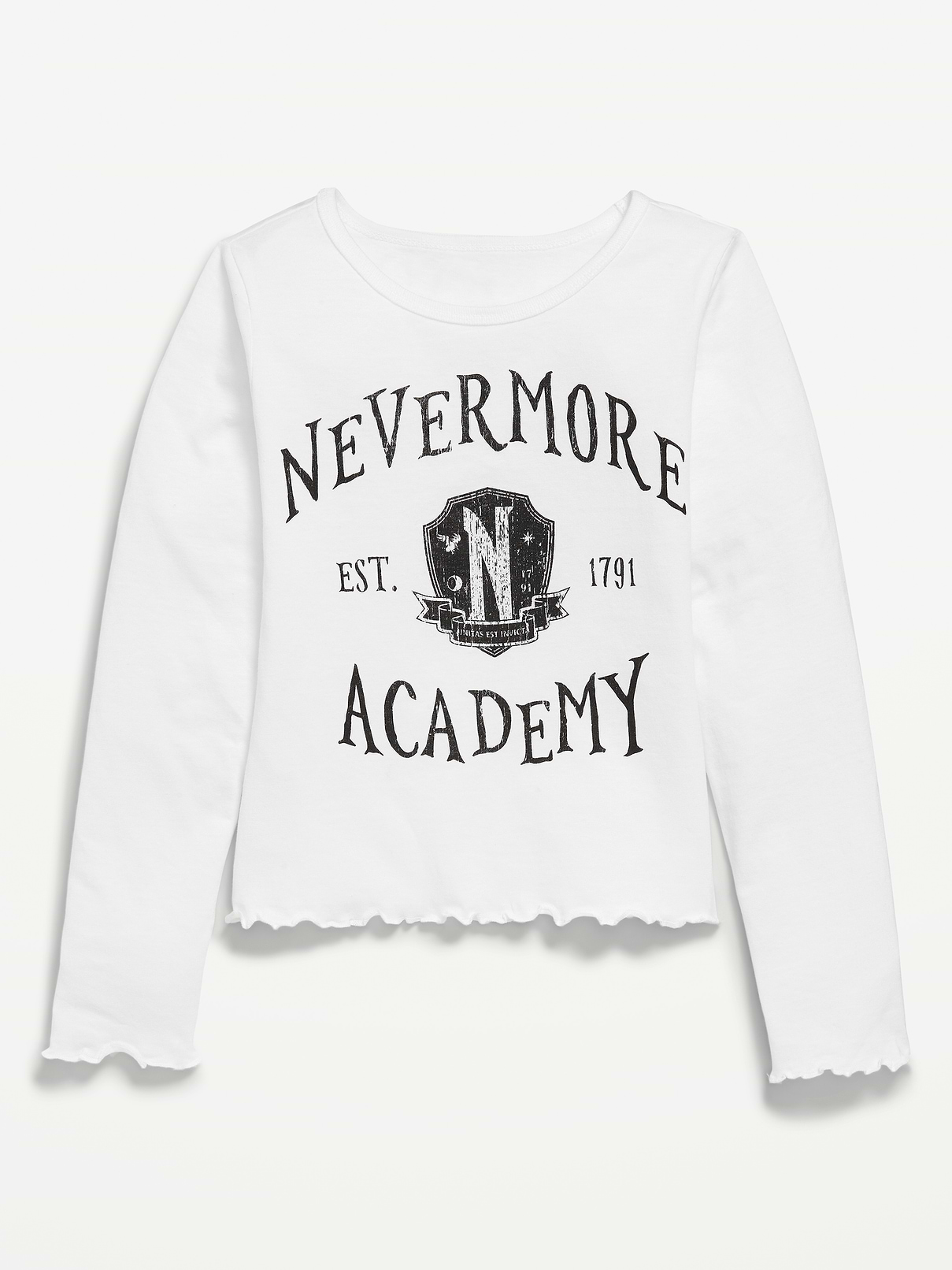 L'image numéro 1 présente T-shirt à imprimé sous licence avec bordure ondulée pour fille