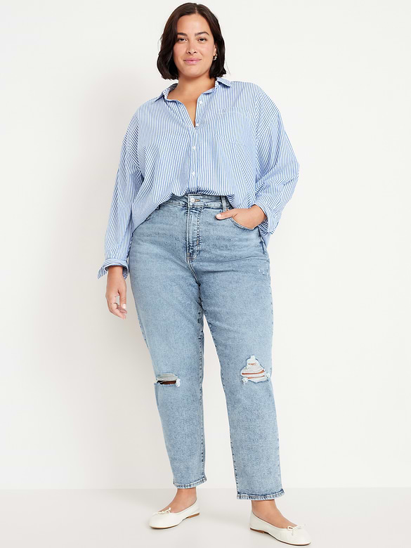 High-Waisted OG Straight Ankle Jeans