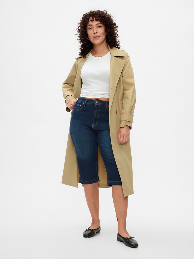 Image number 5 showing, High Rise Cropped Capri Jeans